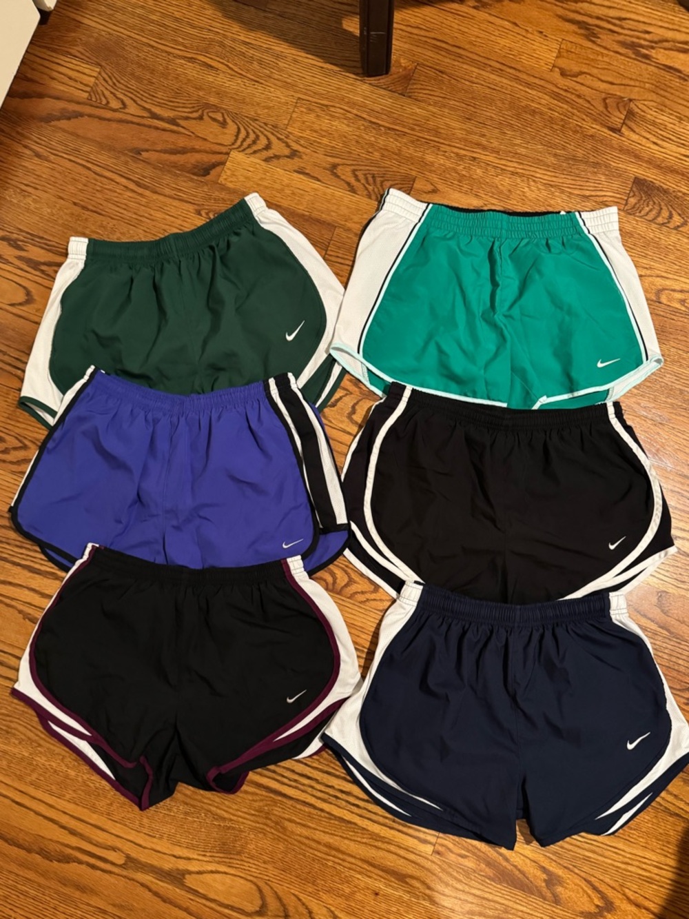 Nike Women's Running Shorts Pack — Green, Teal, Purple, Black, Navy